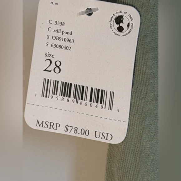 We The Free Flare Penny Corduroy Jean Pants Woman Size 28 - Picture 8 of 12